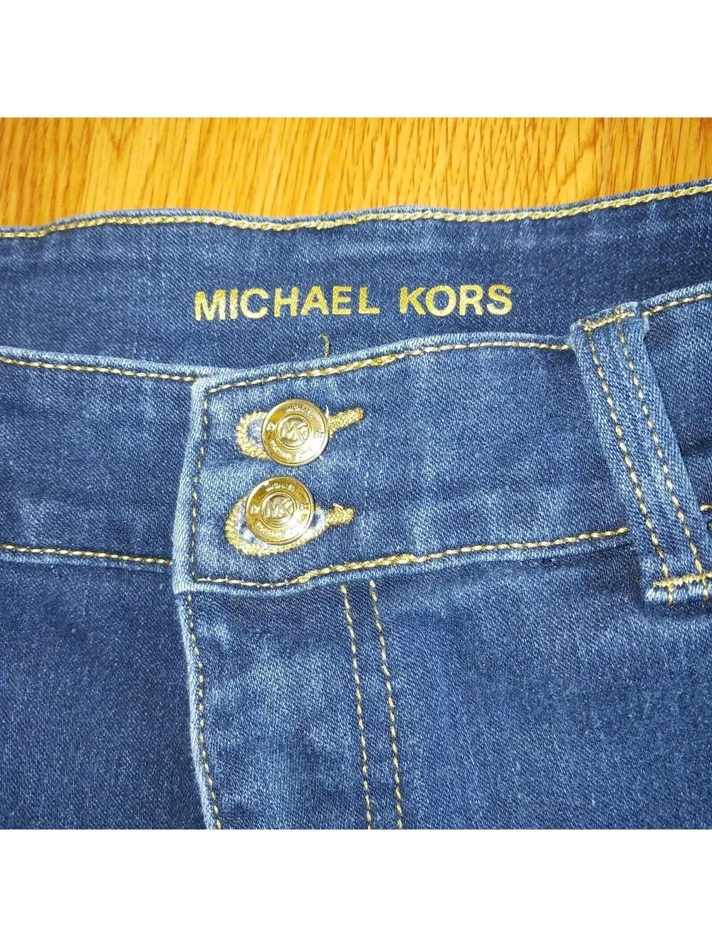 Michael Kors Women's  Dark Wash Blue  Selma Skinny Jeans Size 16